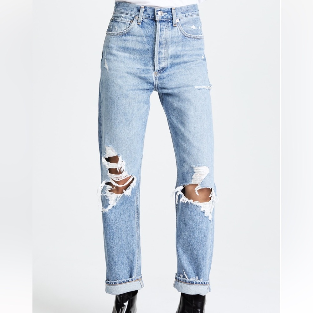 AGOLDE 90s Mid Rise Straight Fit Jeans in Fall Out